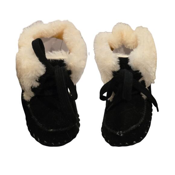 Baby Boy Girl Snow Boots Infant Fuzzy Soft Sole Ankle Booties Crib Shoes NWOT - Picture 4 of 4